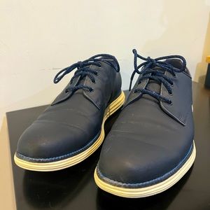 Coke Haan Grand Os Navy Dress Shoes - Men’s 9.5
